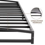 Metal Bed Frame,Platform Bed Frame with Arch Design, Heavy Duty Strong Support Slats,Sturdy Mattress Foundation,Easy Assembly,No Box Spring Needed