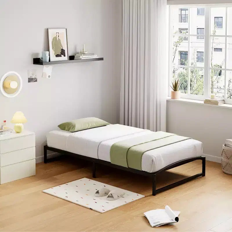 Metal Bed Frame,Platform Bed Frame with Arch Design, Heavy Duty Strong Support Slats,Sturdy Mattress Foundation,Easy Assembly,No Box Spring Needed