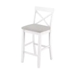 Set da 3 pezzi tavolo da pranzo ad altezza bancone in legno, set da colazione rettangolare in stile rustico con 2 sedie per piccoli spazi