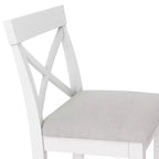 Set da 3 pezzi tavolo da pranzo ad altezza bancone in legno, set da colazione rettangolare in stile rustico con 2 sedie per piccoli spazi