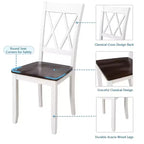 5 Pieces Dining Table Set for 4, Wood Rectangle Kitchen Table Set with 4 Chair, Farmhouse Dining Set for Kitchen