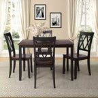 5 Pieces Dining Table Set for 4, Wood Rectangle Kitchen Table Set with 4 Chair, Farmhouse Dining Set for Kitchen