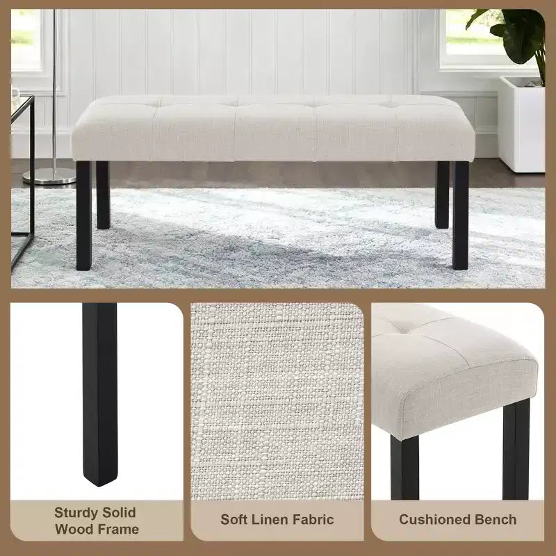 Faux Marble Dining Table Set for 6, 6 Pieces Rectangle Dining Table with 4 Upholstered Chairs & 1 Bench for Dining Room