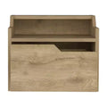 HomeRoots 13 Beige Wood One Drawer Floating Nightstand