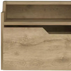 HomeRoots 13 Beige Wood One Drawer Floating Nightstand