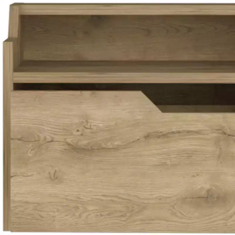 HomeRoots 13 Beige Wood One Drawer Floating Nightstand
