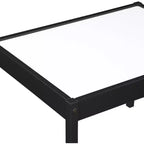 Etokfoks 3 Piece Dry Erase Kids Table and Two Chair Set Black Solid Wood Construction Creative Play Area for Drawing and Homework