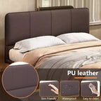 Telaio letto flottante Full/Queen Size con luce a LED, piattaforma letto moderna in pelle PU per camera da letto