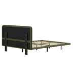 Telaio letto flottante Full/Queen Size con luce a LED, piattaforma letto moderna in pelle PU per camera da letto