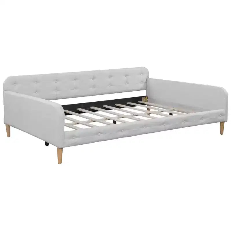 Divano letto imbottito in lino Luxystar Modern Full Size
