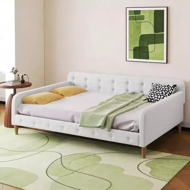 Luxystar Modern Full Size Linen Upholstered Daybed