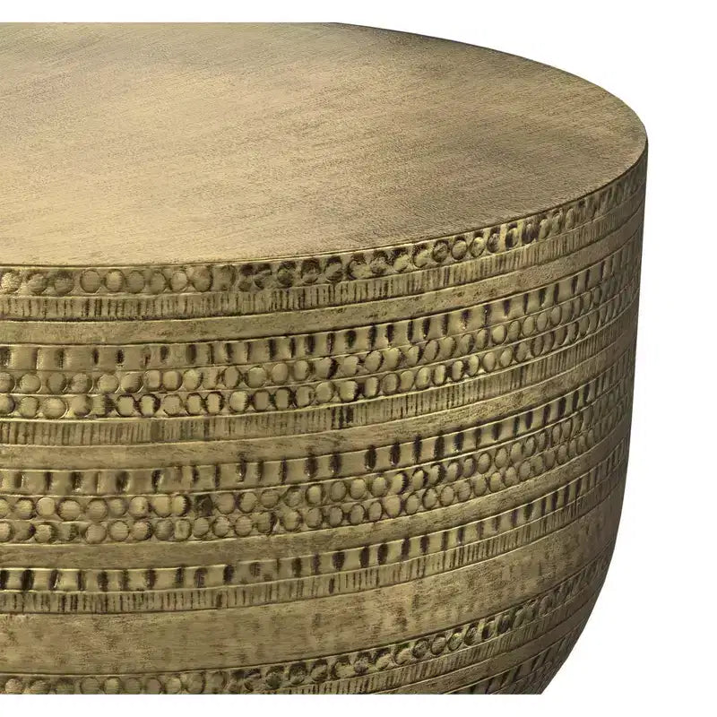 Jean 29.5 inch Wide Boho Metal Coffee Table, Assembled