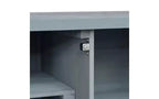 JVNOXK Isola Cucina Mobile da Esterno e Mobile Contenitore Stile Rustico Piano in Acciaio Inox Portaspezie Adatto per Cucine Grigio-Blu