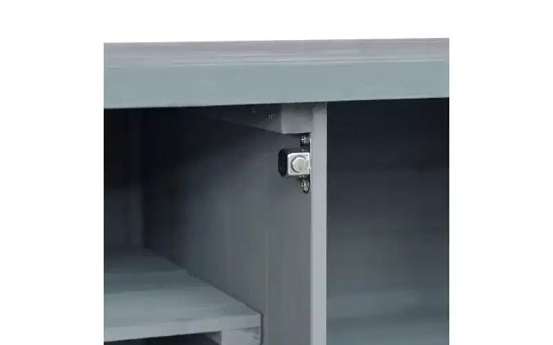 JVNOXK Isola Cucina Mobile da Esterno e Mobile Contenitore Stile Rustico Piano in Acciaio Inox Portaspezie Adatto per Cucine Grigio-Blu
