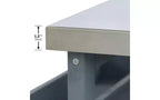 JVNOXK Isola Cucina Mobile da Esterno e Mobile Contenitore Stile Rustico Piano in Acciaio Inox Portaspezie Adatto per Cucine Grigio-Blu