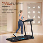 Tapis roulant pieghevole Whisen, attrezzo ginnico per la casa Tapis roulant con inclinazione, capacità di peso 158 kg - Nero