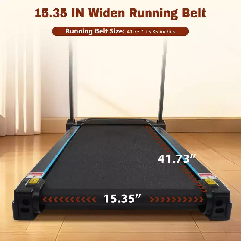 Tapis roulant pieghevole Whisen, attrezzo ginnico per la casa Tapis roulant con inclinazione, capacità di peso 158 kg - Nero