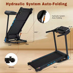 Tapis roulant pieghevole Whisen, attrezzo ginnico per la casa Tapis roulant con inclinazione, capacità di peso 158 kg - Nero