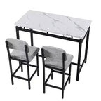 sumyeg Set da 3 Pezzi con Tavolo da Pranzo e 2 Sedie Imbottite per Cucina o Piccolo Appartamento