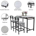 sumyeg Set da 3 Pezzi con Tavolo da Pranzo e 2 Sedie Imbottite per Cucina o Piccolo Appartamento