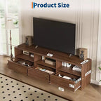70 Mid Century Modern TV Stand - Spacious Media Console for 80 TVs, Featuring Open Shelves, Entertainment Center for Living Room/Bedroom