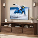 70 Mid Century Modern TV Stand - Spacious Media Console for 80 TVs, Featuring Open Shelves, Entertainment Center for Living Room/Bedroom