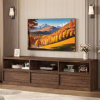 70 Mid Century Modern TV Stand - Spacious Media Console for 80 TVs, Featuring Open Shelves, Entertainment Center for Living Room/Bedroom