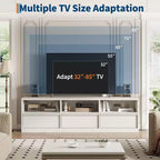 70 Mid Century Modern TV Stand - Spacious Media Console for 80 TVs, Featuring Open Shelves, Entertainment Center for Living Room/Bedroom