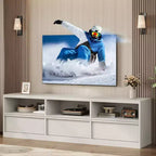 70 Mid Century Modern TV Stand - Spacious Media Console for 80 TVs, Featuring Open Shelves, Entertainment Center for Living Room/Bedroom