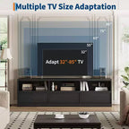 70 Mid Century Modern TV Stand - Spacious Media Console for 80 TVs, Featuring Open Shelves, Entertainment Center for Living Room/Bedroom