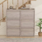GarveeHome Shoe Cabinet with 6 Flip Drawers, Wooden Shoe Organizer Cabinet with Adjustable Shelf, Shoe Storage, Hidden Shoe Cabinet for Entryway
