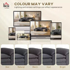 HOMCOM Sectional Sofa, L Shaped Couch with Deep Seat, Movable Ottoman and Pillow-top Armrests