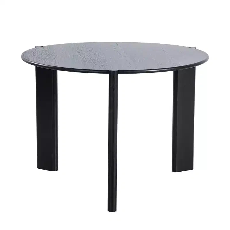 PexFix Solid Wood Farmhouse Dining Table Round Wood Texture Top with Cross X Base for Modern Dining Rooms & Family Gatherings