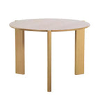 PexFix Solid Wood Farmhouse Dining Table Round Wood Texture Top with Cross X Base for Modern Dining Rooms & Family Gatherings