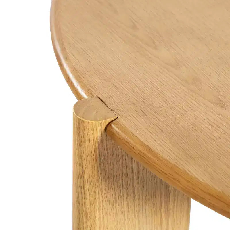 PexFix Solid Wood Farmhouse Dining Table Round Wood Texture Top with Cross X Base for Modern Dining Rooms & Family Gatherings