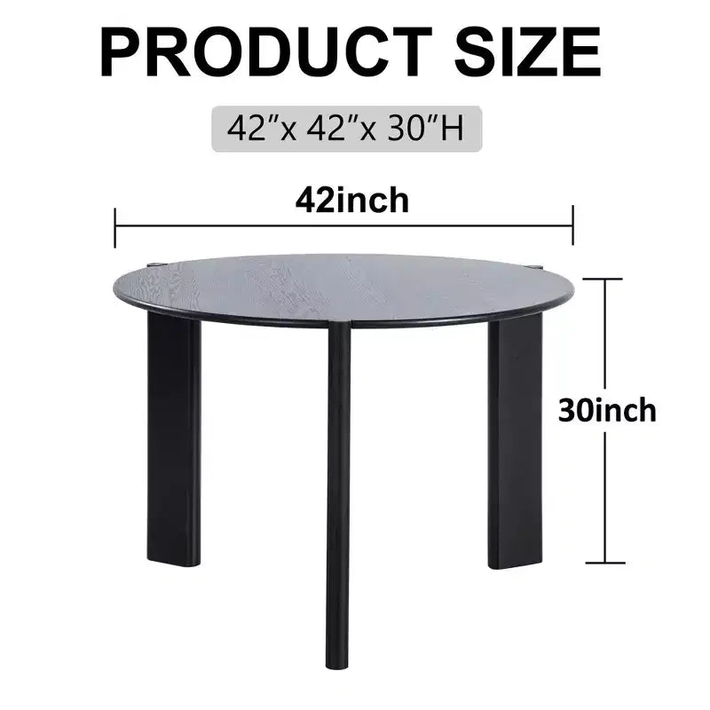 PexFix Solid Wood Farmhouse Dining Table Round Wood Texture Top with Cross X Base for Modern Dining Rooms & Family Gatherings