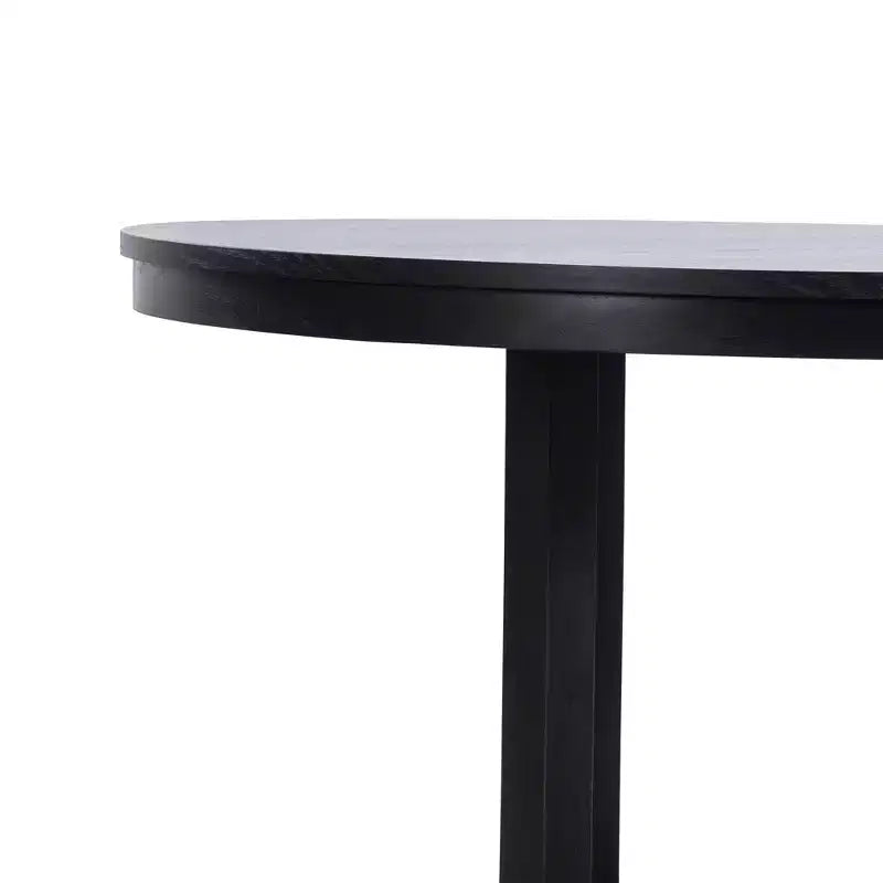 PexFix Solid Wood Farmhouse Dining Table Round Wood Texture Top with Cross X Base for Modern Dining Rooms & Family Gatherings