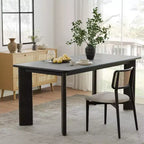 Tavolo da pranzo quadrato PexFix in legno massello stile rustico con piano in legno per sale da pranzo moderne e riunioni di famiglia