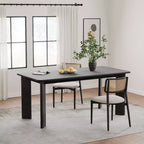 Tavolo da pranzo quadrato PexFix in legno massello stile rustico con piano in legno per sale da pranzo moderne e riunioni di famiglia