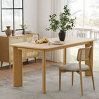 Tavolo da pranzo quadrato PexFix in legno massello stile rustico con piano in legno per sale da pranzo moderne e riunioni di famiglia