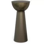 Tavolino in metallo Mykal Contemporary Modern 30 cm con finitura oro anticato, completamente assemblato