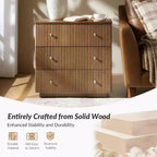Albert 3-Drawer Nightstand Set of 2 with Solid Wood and Charging Station|ART OF LIVING DESIGNS-ACORN