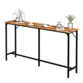 Karl Home 71'' Counter Height Bar Dining Table with Metal Frame , Pub Sofa Table for Kitchen and Living Room