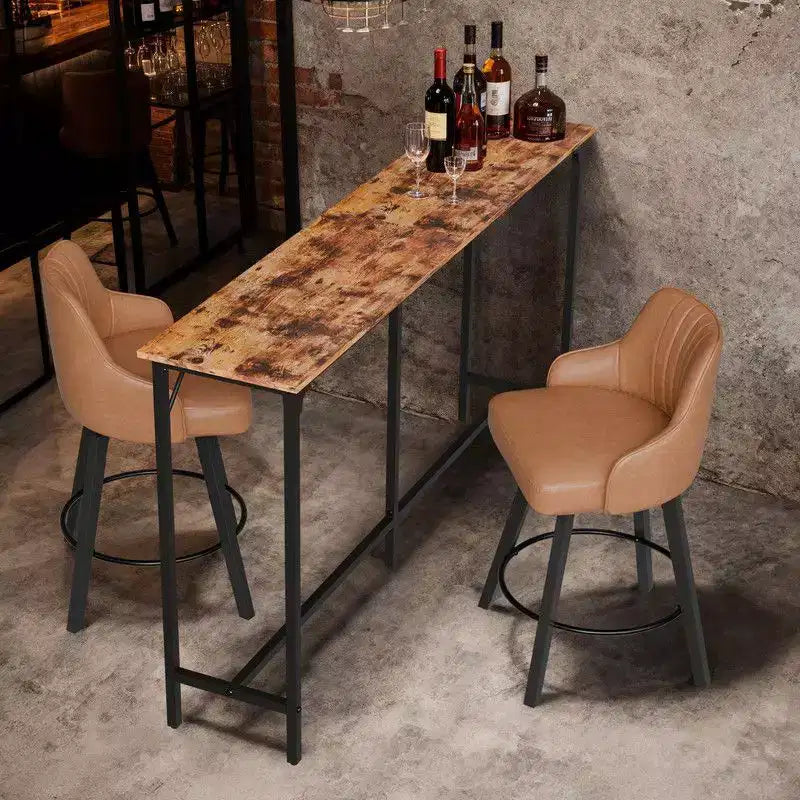 Karl Home Tavolo da Bar da Pranzo Alto 71'' con Struttura in Metallo, Tavolo Consolle da Pub per Cucina e Soggiorno