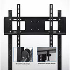 COZONY Carrello TV Mobile con Rotelle, Supporta TV da 32-65 Pollici fino a 50 kg, Regolabile in Altezza, Nero