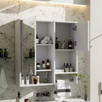 GDFStudio Mazie 29'' Modern Wall Bathroom Medicine Cabinet with Mirror, Shelves and Towels Bar