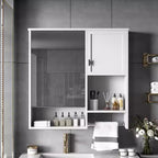 GDFStudio Mazie 29'' Modern Wall Bathroom Medicine Cabinet with Mirror, Shelves and Towels Bar