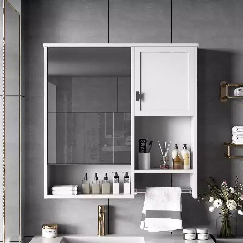 GDFStudio Mazie 29'' Modern Wall Bathroom Medicine Cabinet with Mirror, Shelves and Towels Bar