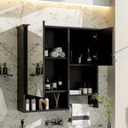 GDFStudio Mazie 29'' Modern Wall Bathroom Medicine Cabinet with Mirror, Shelves and Towels Bar
