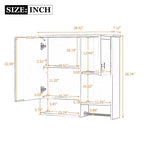 GDFStudio Mazie 29'' Modern Wall Bathroom Medicine Cabinet with Mirror, Shelves and Towels Bar
